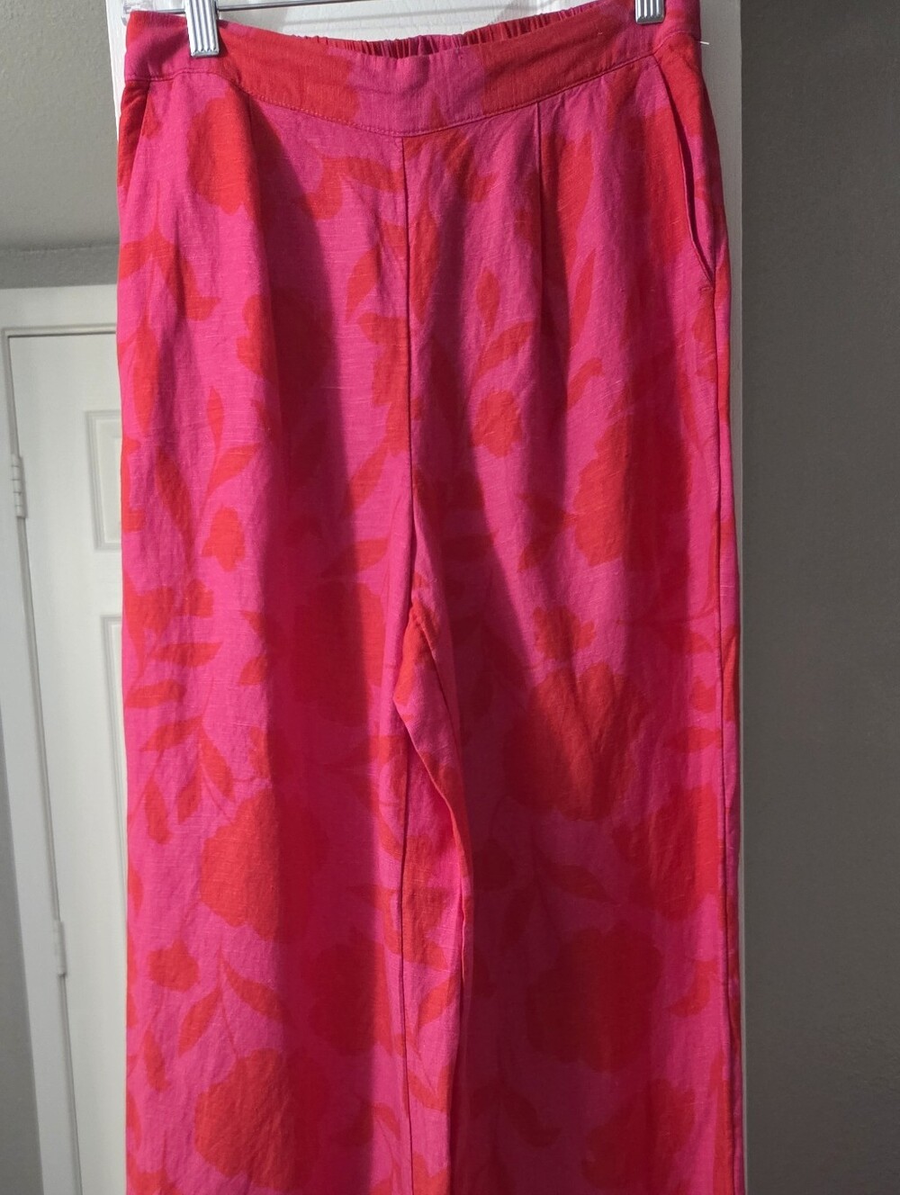 kate spade Pink and Red Wide-Leg Jumpsuit Pants